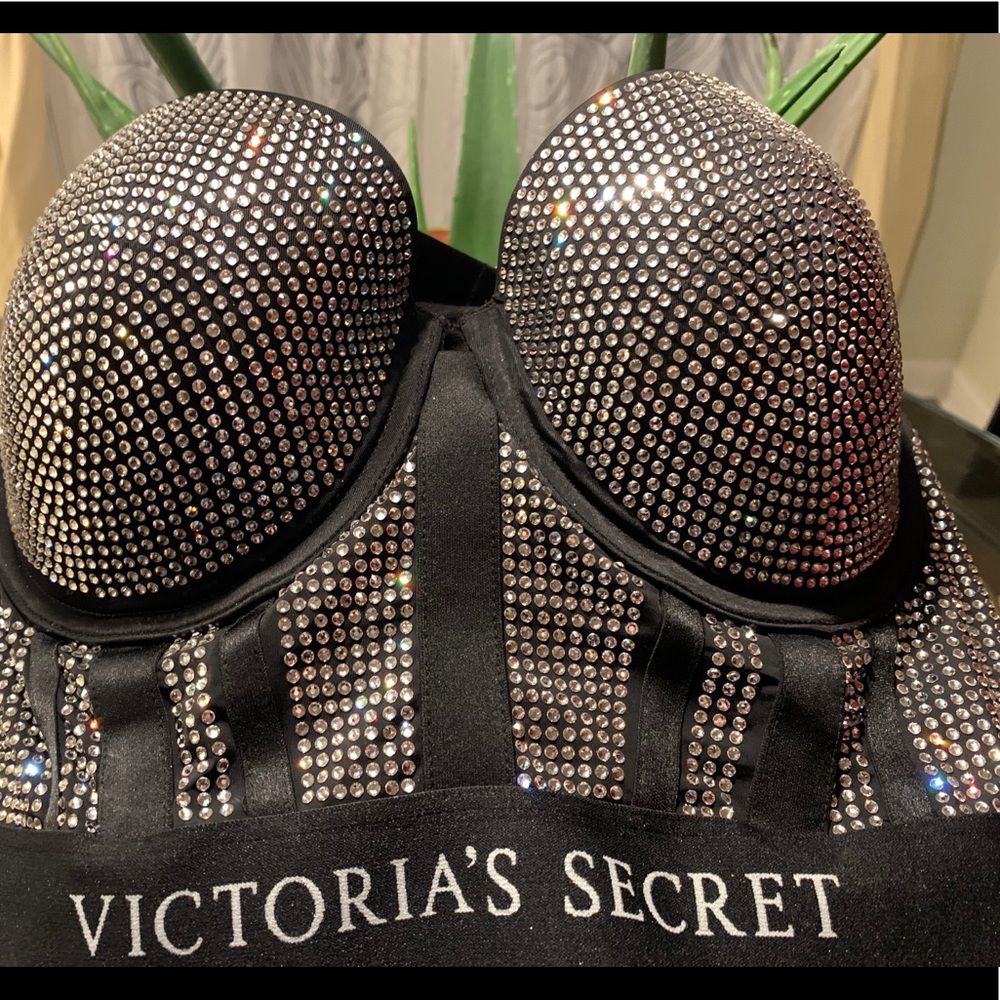 NWT VS X BALMAIN Paris Swarovski Crystal Bra